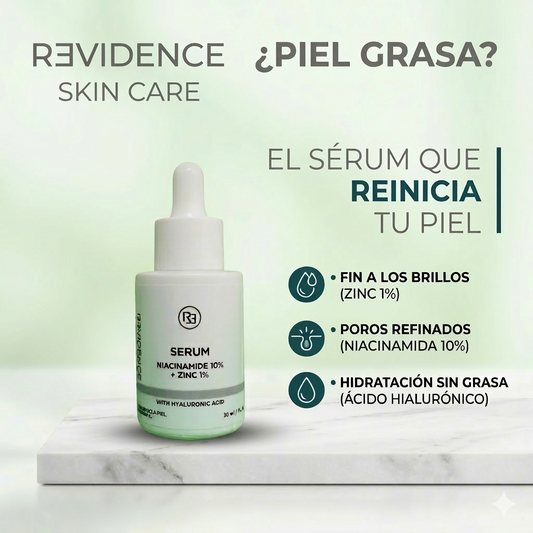 Serum de Niacinamida 10% con Zinc  1% y Acido Hialuronico